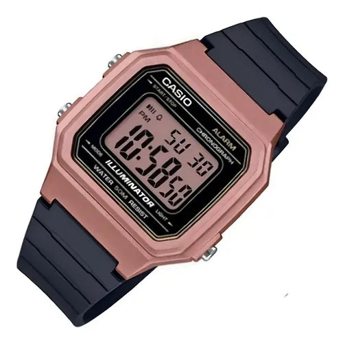 Reloj Casio Retro Rosa W-217hm-5avdf Original Color de la correa Resina